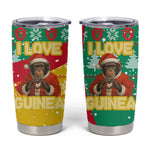 Guinea Christmas Tumbler Cup Santa Chimpanzee Heart Hands and Snowflake - African Pride