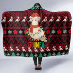 Guinea Christmas Hooded Blanket Festive Dove String Lights and Red Black Holiday - African Pride