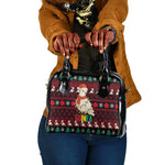 Guinea Christmas Shoulder Handbag Festive Dove String Lights and Red Black Holiday - African Pride