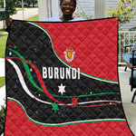 Burundi Quilt with Athletics Runners Black Red Green Flag Spirit