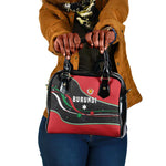 Burundi Shoulder Handbag with Athletics Runners Black Red Green Flag Spirit