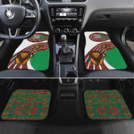 Burundi Lion Tribal Pattern Car Mats - National Motto Unité Travail Progrès