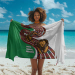 Burundi Lion Tribal Pattern Sarong - National Motto Unité Travail Progrès