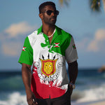 Burundi Flag Hawaiian Shirt with National Emblem and Motto Unité Travail Progres