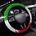 Burundi Flag Steering Wheel Cover with National Emblem and Motto Unité Travail Progres