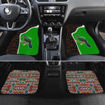 Burundi Turaco Car Mats with National Bird and Flag Pattern