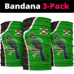 Burundi Turaco Neck Gaiter National Bird and Flag Pattern TS04