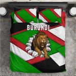 Burundi Roaring Lion Bedding Set with National Flag Colors