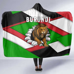 Burundi Roaring Lion Hooded Blanket with National Flag Colors