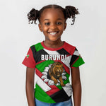 Burundi Roaring Lion Kid T shirt with National Flag Colors