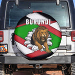 Burundi Roaring Lion Spare Tire Cover with National Flag Colors