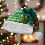 Cameroon Christmas Santa Hat Coat of Arms Santa Hat and Stars Motif - African Pride