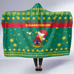 Cameroon Christmas Hooded Blanket Coat of Arms Santa Hat and Stars Motif - African Pride