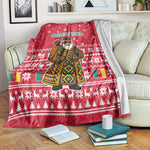 Cameroon Christmas Blanket Snowflake Pattern Traditional Santa and Map Motif - African Pride