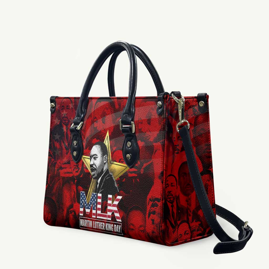 MLK Day Leather Bag Martin Luther King Jr Tribute American Flag ...