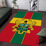 African Ghana Area Rug Flag with Coat of Arms Simple Design
