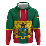 African Ghana Hoodie Flag with Coat of Arms Simple Design