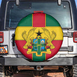African Ghana Spare Tire Cover Flag with Coat of Arms Simple Design