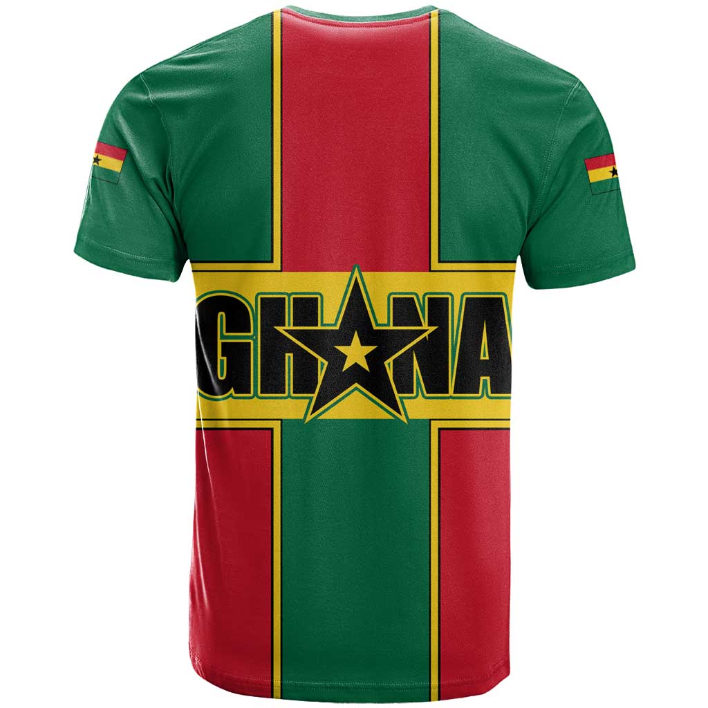 African Ghana T shirt Flag with Coat of Arms Simple Design