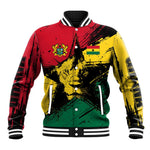 Afro Ghana Lion Baseball Jacket Star Grunge Style