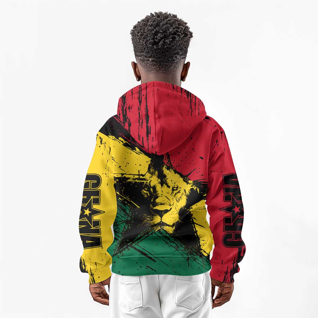 Afro Ghana Lion Kid Hoodie Star Grunge Style