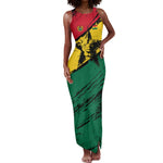 Afro Ghana Lion Tank Maxi Dress Star Grunge Style