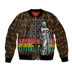 Kwame Nkrumah Ghana Bomber Jacket Kente Pattern African