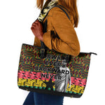 Kwame Nkrumah Ghana Leather Tote Bag Kente Pattern African