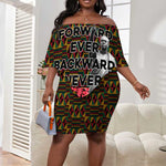 Kwame Nkrumah Ghana Off Shoulder Short Dress Kente Pattern African