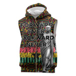 Kwame Nkrumah Ghana Sleeveless Zip Hoodie Kente Pattern African - African Pride