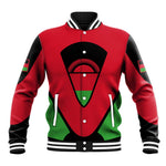 Malawi Baseball Jacket Flag Colors Blended with National Emblem