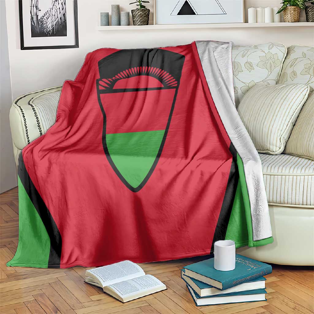 Malawi Blanket Flag Colors Blended with National Emblem