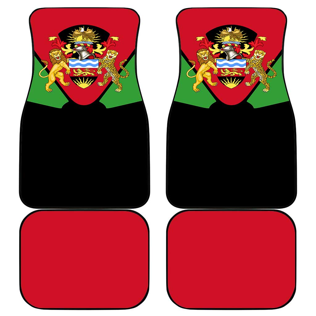 Malawi Car Mats Flag Colors Blended with National Emblem
