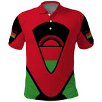 Malawi Polo Shirt Flag Colors Blended with National Emblem