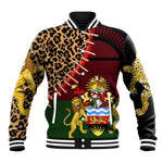 Leopard and Lion Malawi Baseball Jacket Unity and Freedom