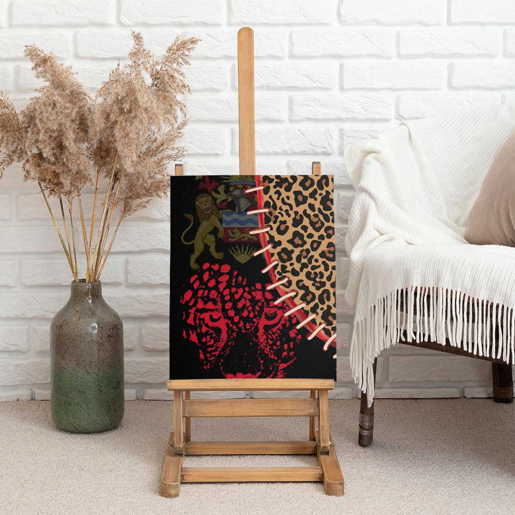 Leopard and Lion Malawi Canvas Wall Art Unity and Freedom