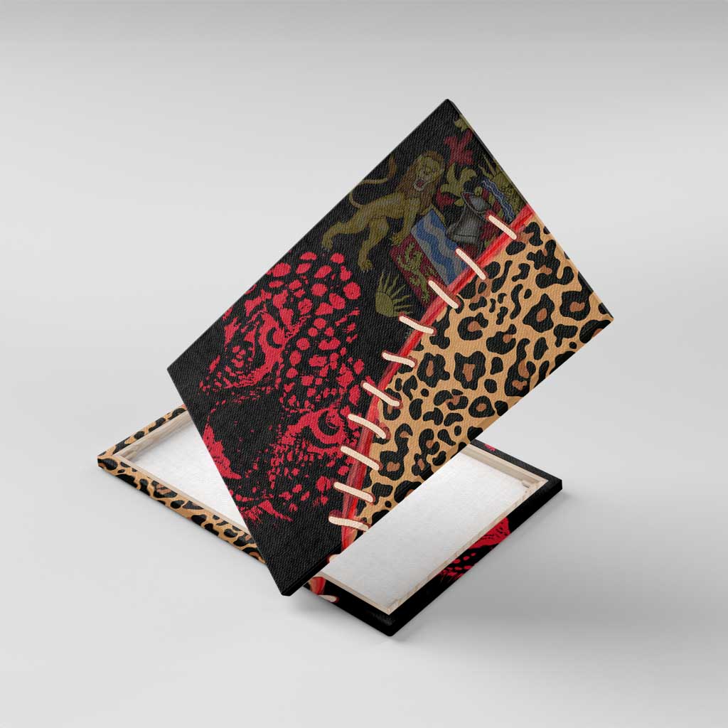 Leopard and Lion Malawi Canvas Wall Art Unity and Freedom