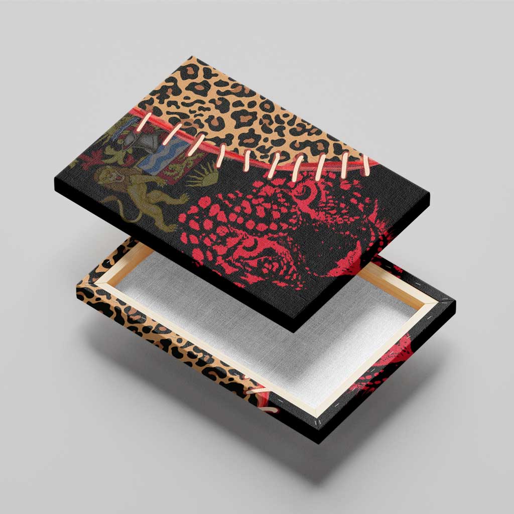 Leopard and Lion Malawi Canvas Wall Art Unity and Freedom