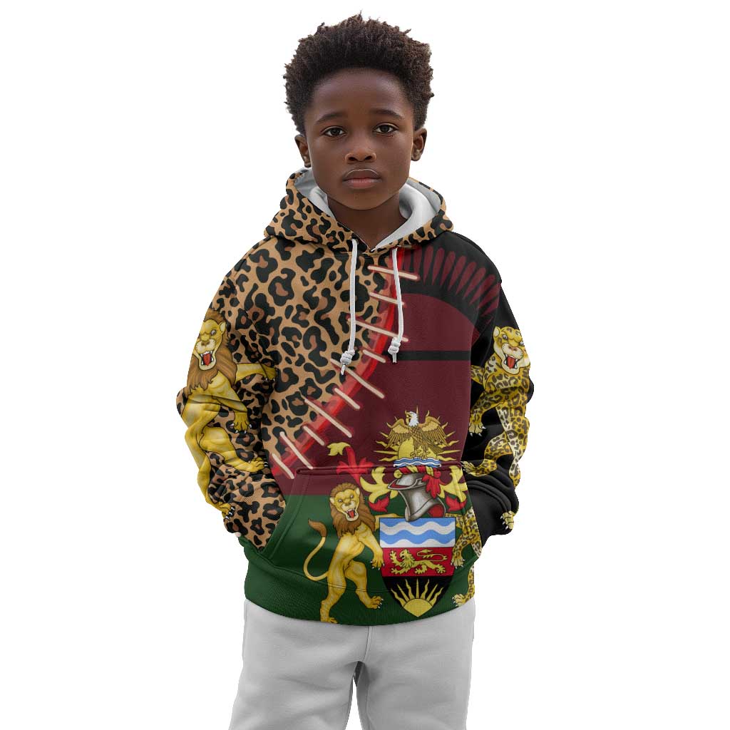 Leopard and Lion Malawi Kid Hoodie Unity and Freedom