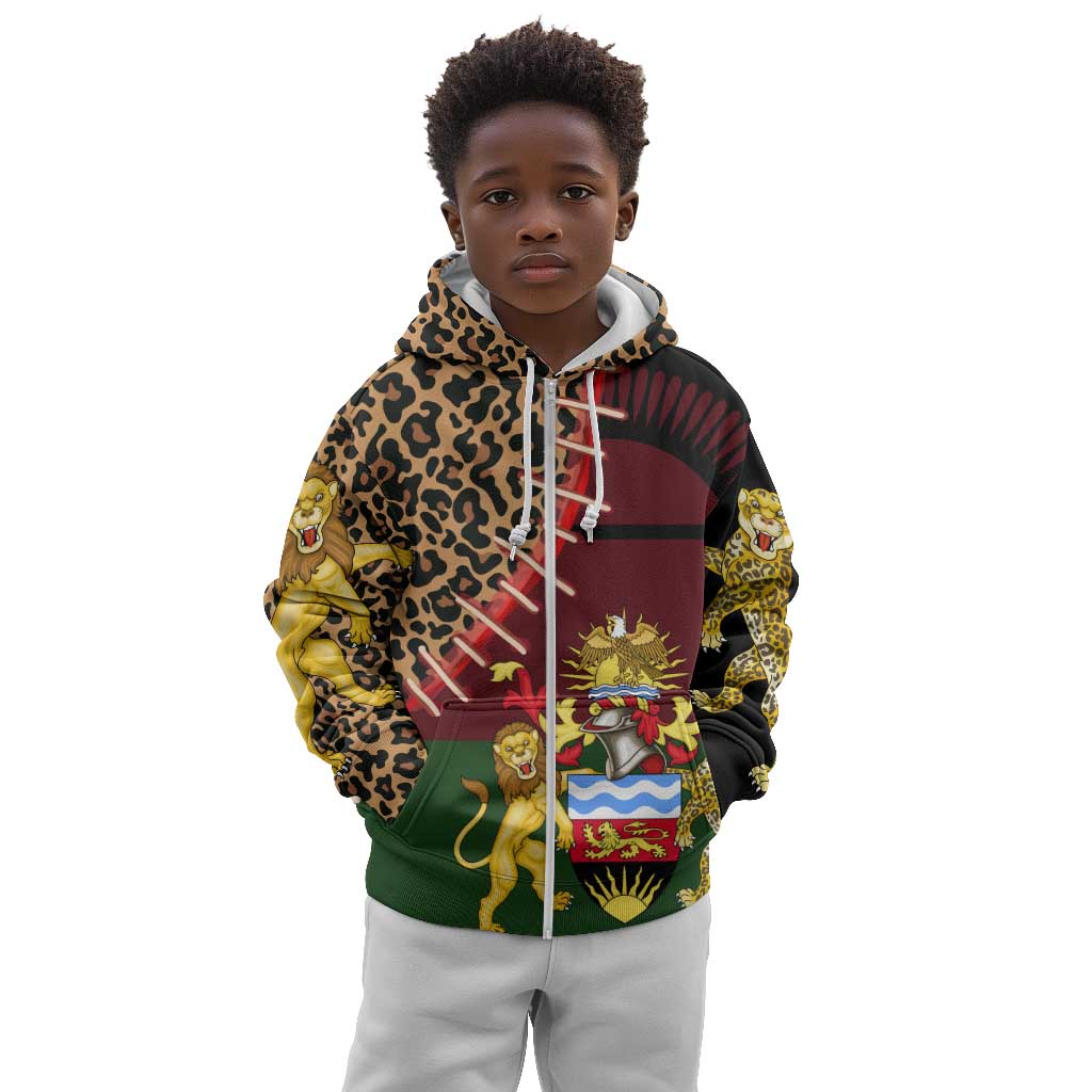 Leopard and Lion Malawi Kid Hoodie Unity and Freedom