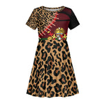 Leopard and Lion Malawi Kid Short Sleeve Dress Unity and Freedom