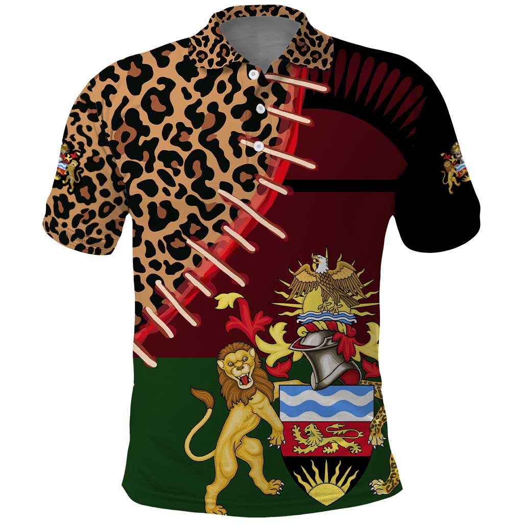 Leopard and Lion Malawi Polo Shirt Unity and Freedom