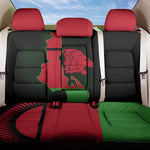 Malawi Lion Map Flag Back Car Seat Cover Wildlife Fusion Design