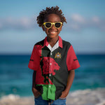 Malawi Lion Map Flag Kid Hawaiian Shirt Wildlife Fusion Design