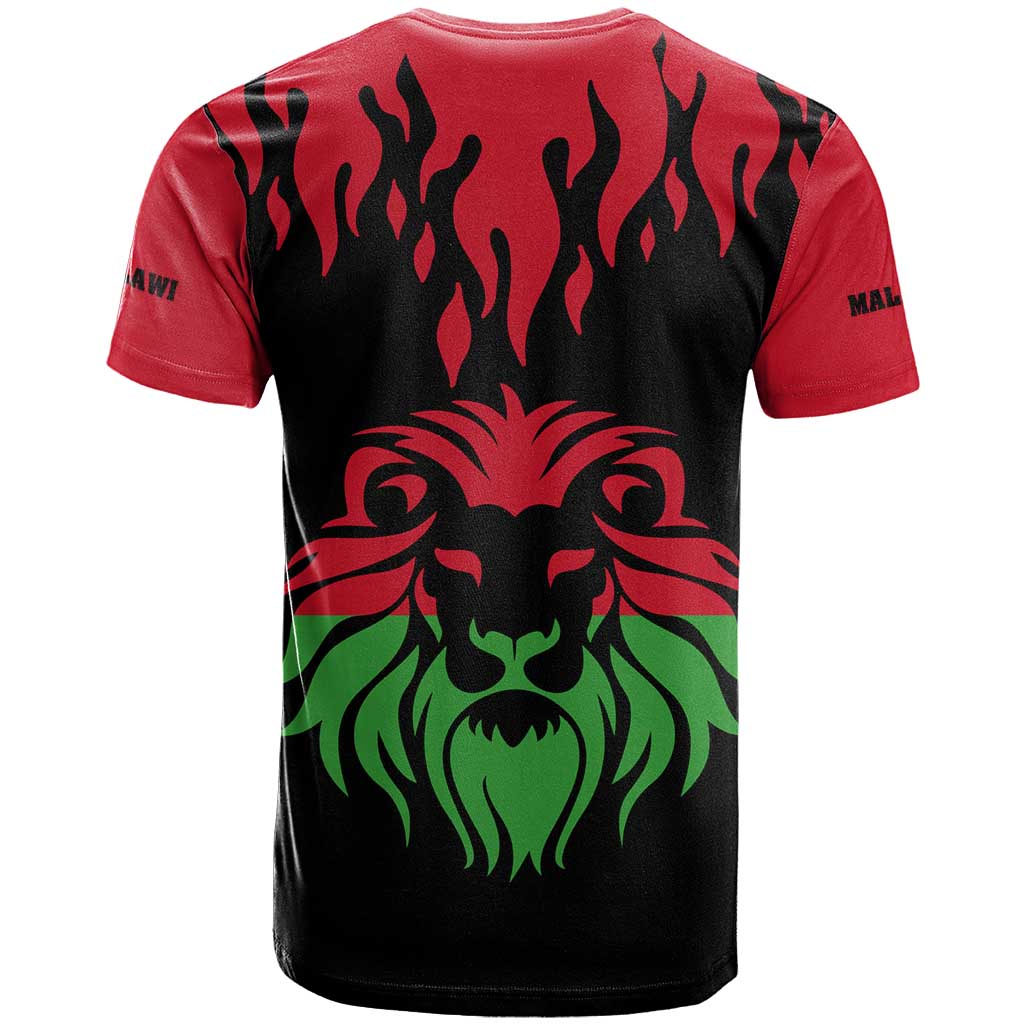 Malawi Lion Map Flag T shirt Wildlife Fusion Design