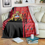 Malawi Patterns African Blanket Blended with Flag Colors and National Emblem