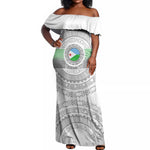 African Tribal Djibouti Roots Off Shoulder Maxi Dress Urban Streetwear