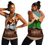 Djibouti Camel Women Racerback Tank Where Desert Meets Sea and Heritage Stands Tall