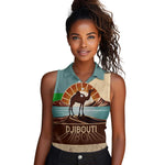 Djibouti Camel Women Sleeveless Polo Shirt Where Desert Meets Sea and Heritage Stands Tall