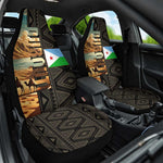 Djibouti Desert Car Seat Cover Camel Riders and African Pattern